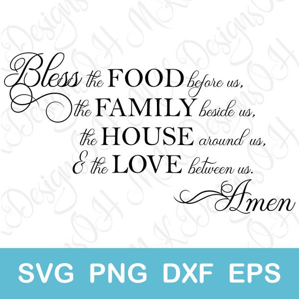 Thanksgiving Prayer SVG, Bless the Food Before Us Prayer SVG, Digital Download, Cricut and Silhouette Cut File, svg dxf png eps