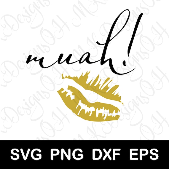 Kiss Lips muah SVG Cut File for Cricut and Etsy Israel
