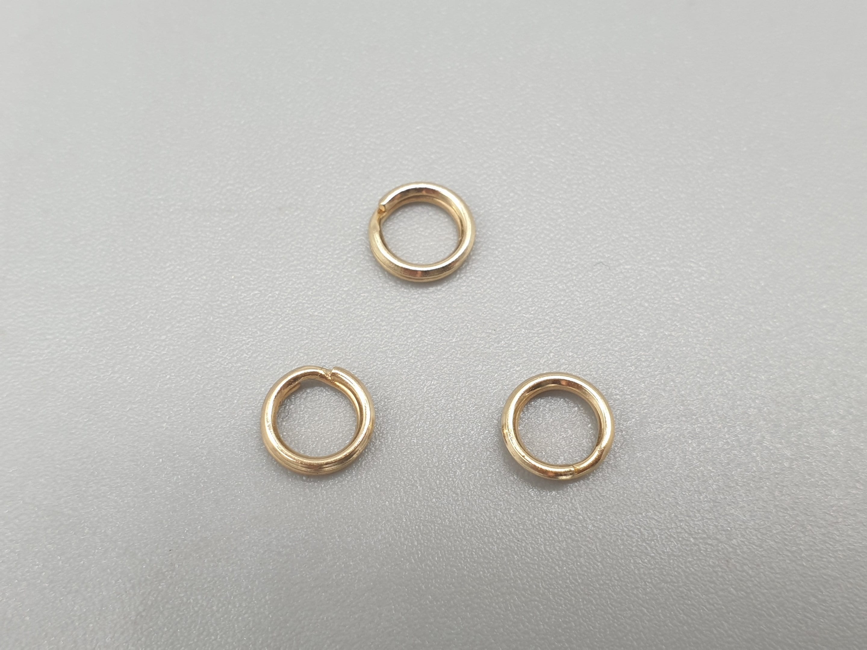 9ct Solid Yellow Gold Split Ring 5mm 1 Piece Safety Attach Charm