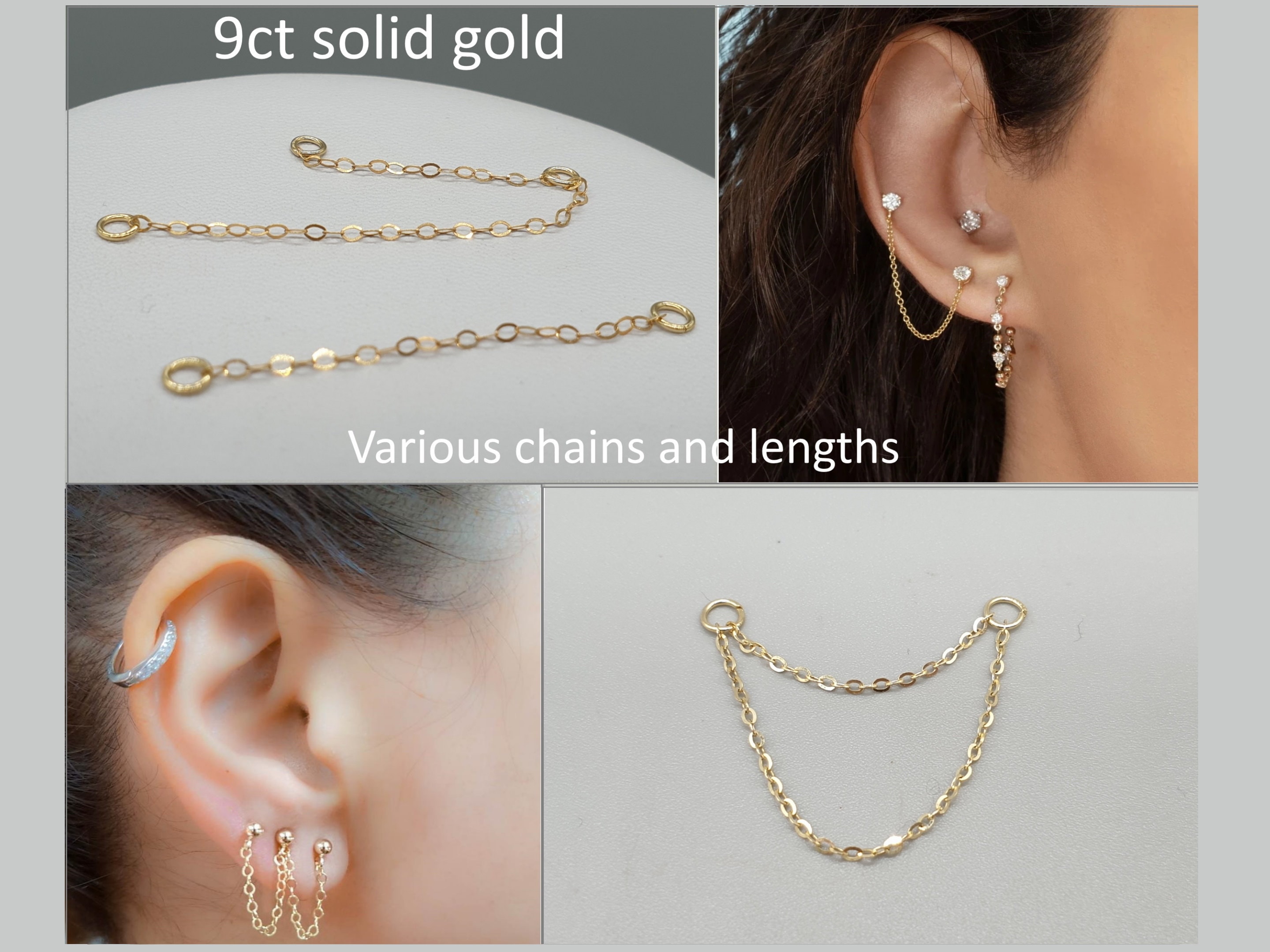 9ct chain earrings 9ct chain earrings