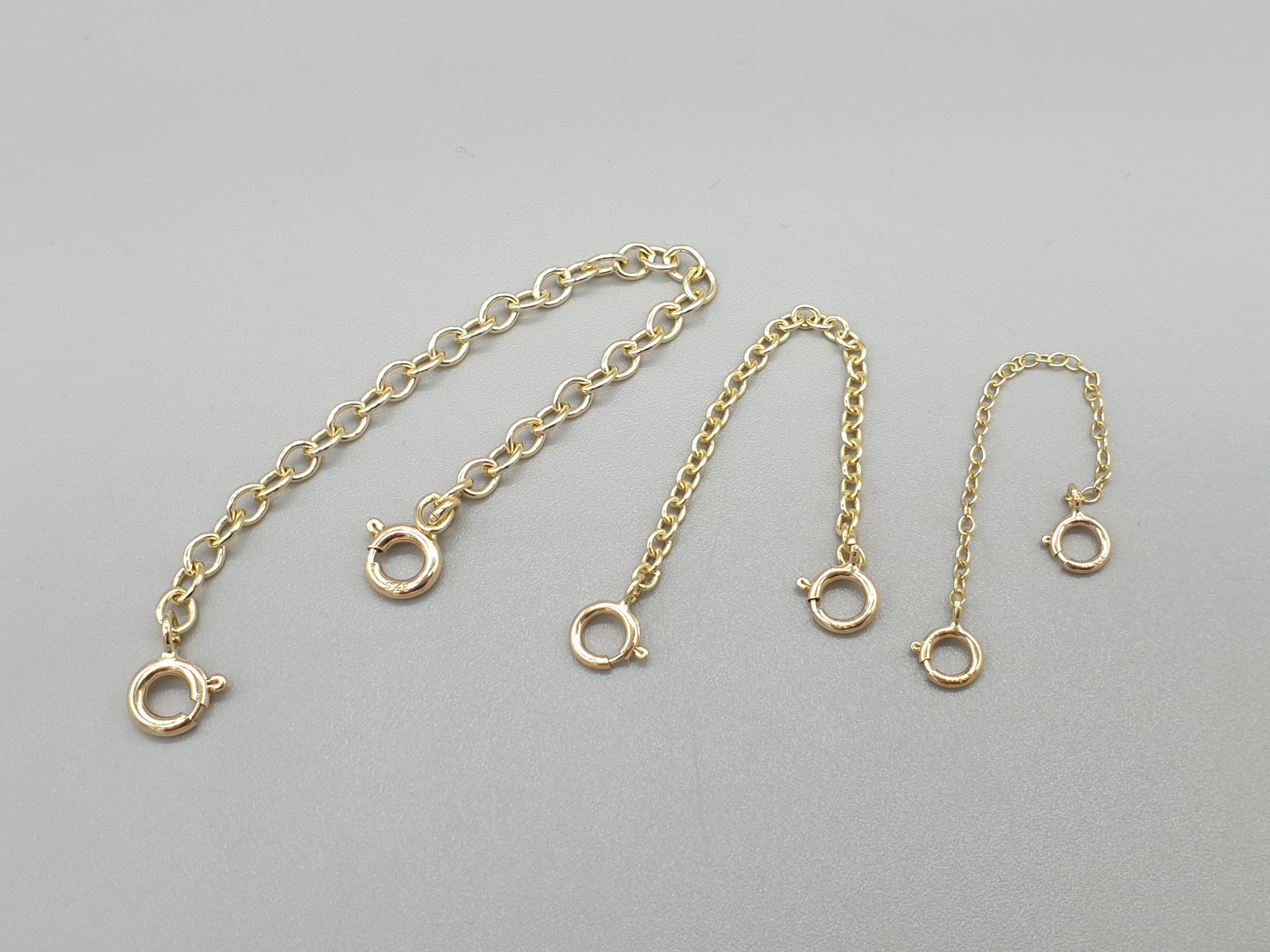 9ct 9K Yellow Gold Two Clasp Safety Chain / Extender 1 Etsy