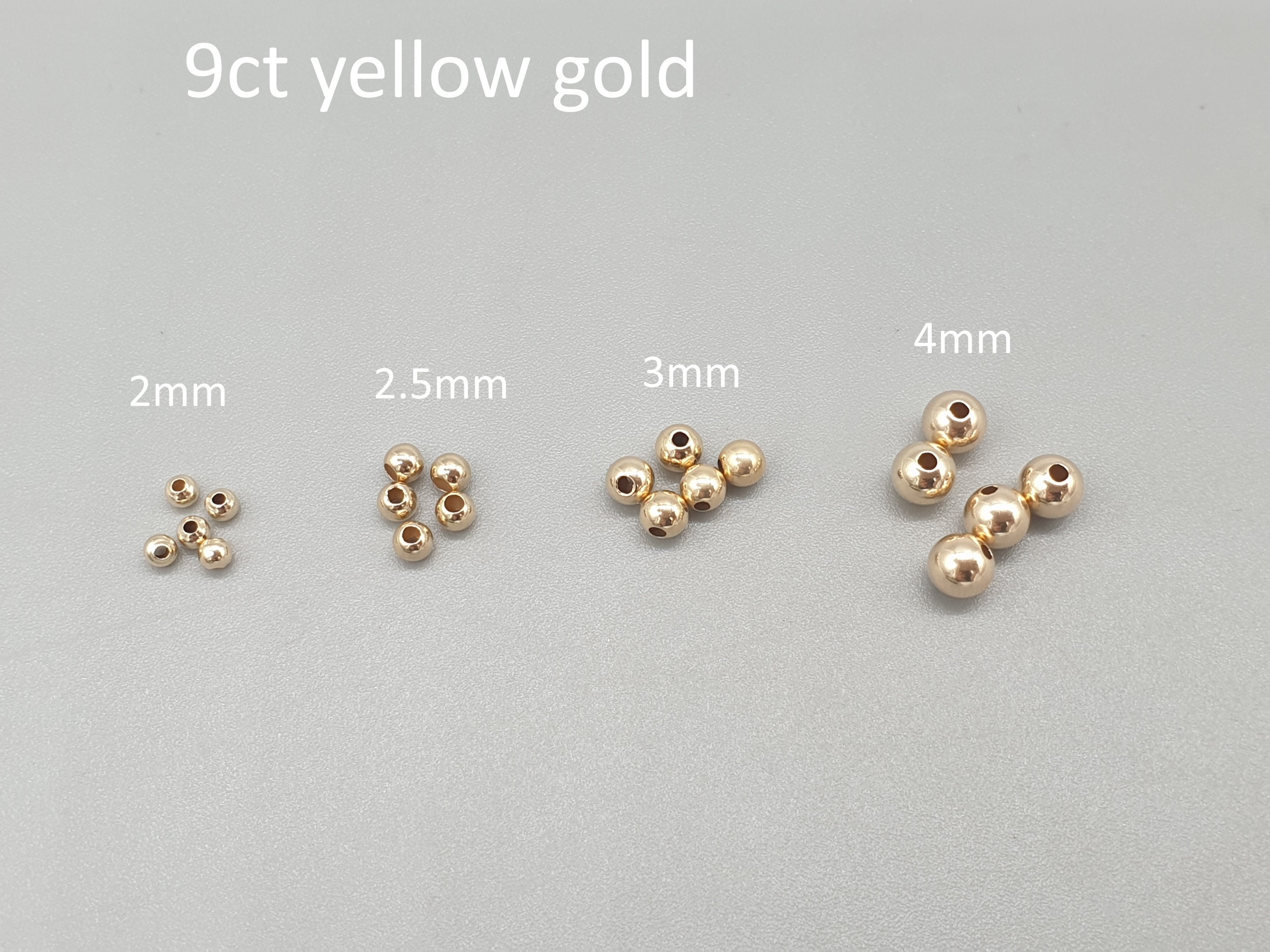 10PCS - HOT SALE Pure 14K Yellow Gold Beads / 3mm Lucky DIY Loose Beads  Pendant