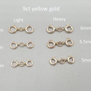 14k 18k Solid Gold Necklace or Bracelet Extender, Removal Solid Gold Link,  Adjustable Extension Available in Gold, Rose Gold, White Gold 