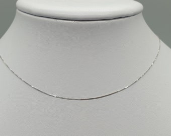 18ct 18K White Gold 0.5mm 0.6mm Box 