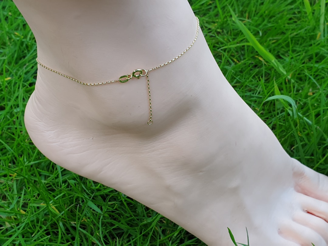 Cha Nette De Cheville Or Jaune 14k Emaille 23 25 Cm 612872