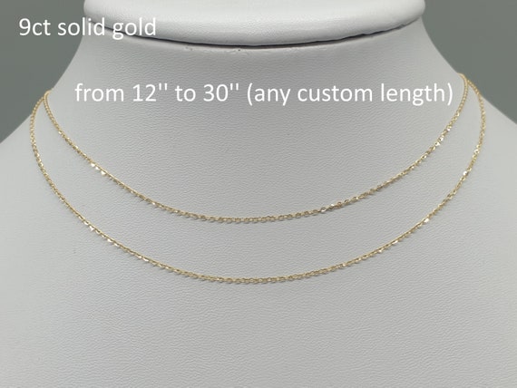 9ct gold trace best sale chain