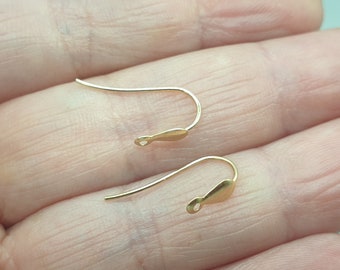 9ct Oro Giallo Orecchio Sicurezza Gancio Cavi Pendente - Foto 7