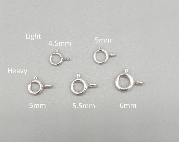 Anneau Ressort (fermoir) En Or Blanc 18 Carats - Diamètre 5 Mm - Réf. 350 - Occasion