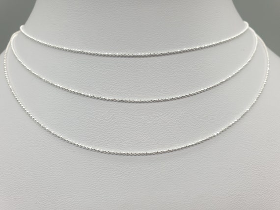 thumbnail image 2 of 925 Sterling Silver 1mm Bead Ball Chain Necklace - Choose Your Length 16-22 Inches 2 of 6
