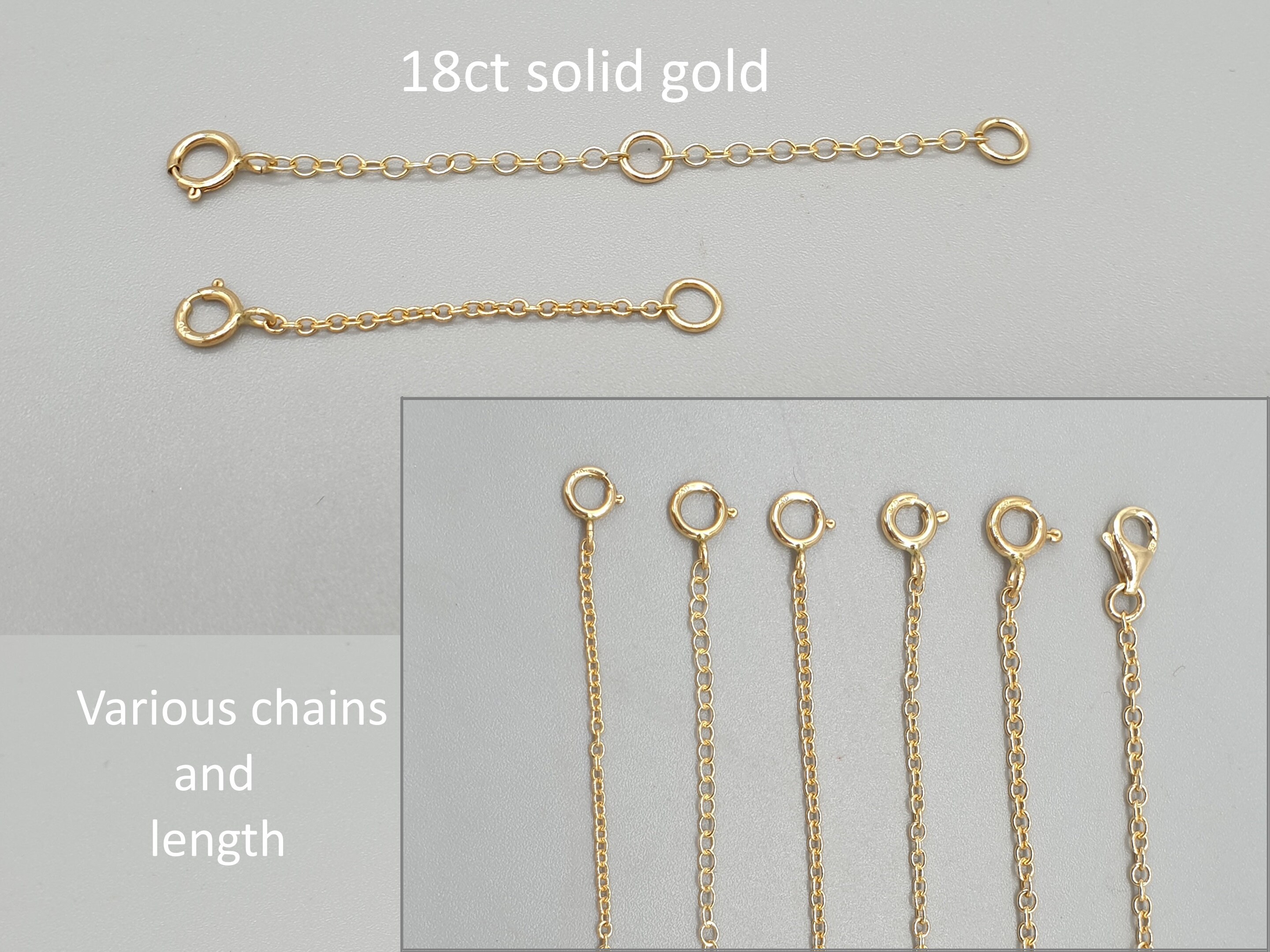 14k Gold Filled 1mm Necklace Extender Chain | Available Lengths 1, 2, 3,  4, 5, 6 | Extension Chain For Your Necklace, Bracelet, Anklet And Other