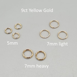 9 kt massief geelgouden splitring 1 stuk, 5 mm 7 mm veiligheidsbedelsluiting aan armband enkelbandketting, 9 kt gouden sieraden