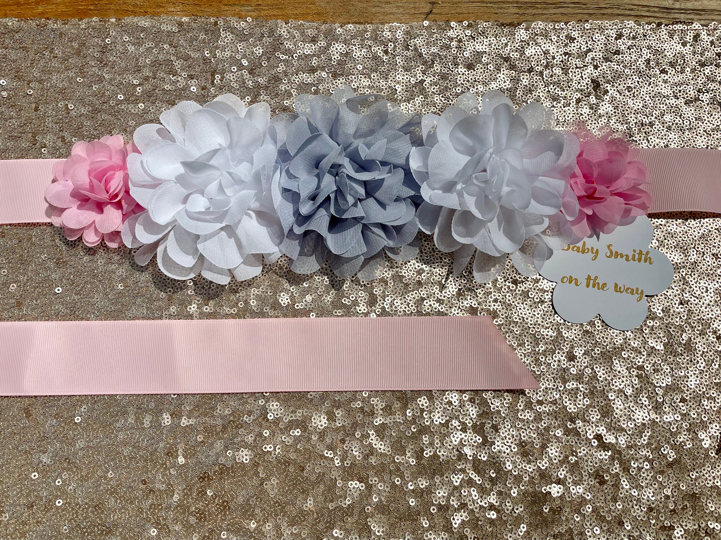 Magnusson's Garden Babyparty-Schärpe „Pregnant AF“ – Rosa & Gold, 160 Cm Lang – Für Werdende Mütter, Mit Sicherheitsnadel