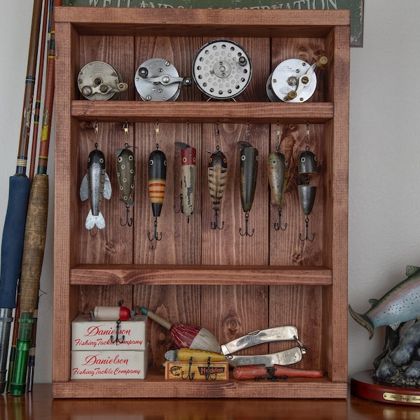 Fishing Lure Display Case, Fishing Reel Display, Fishing Shadow Box