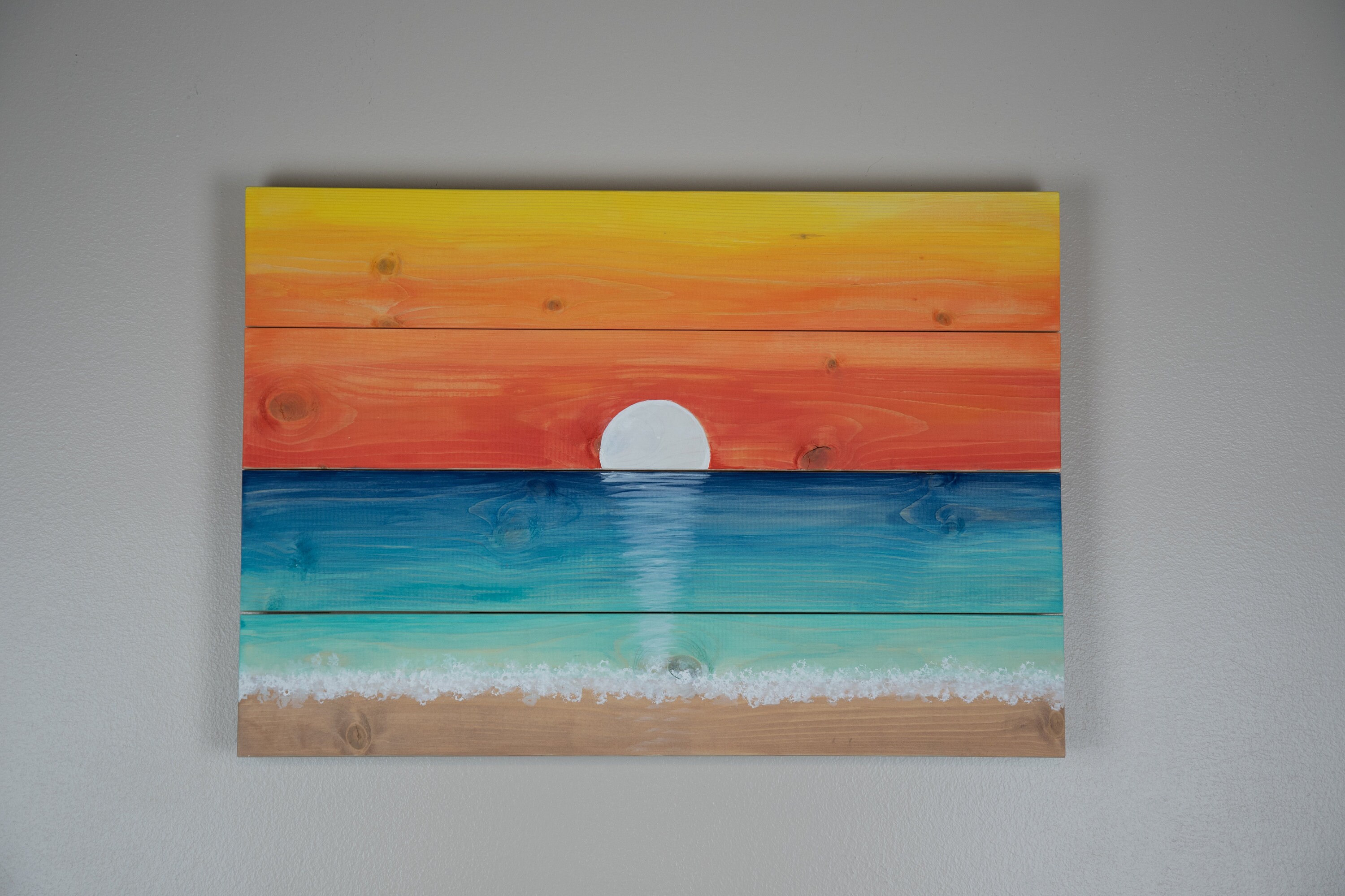 Beach Pallet Art Etsy