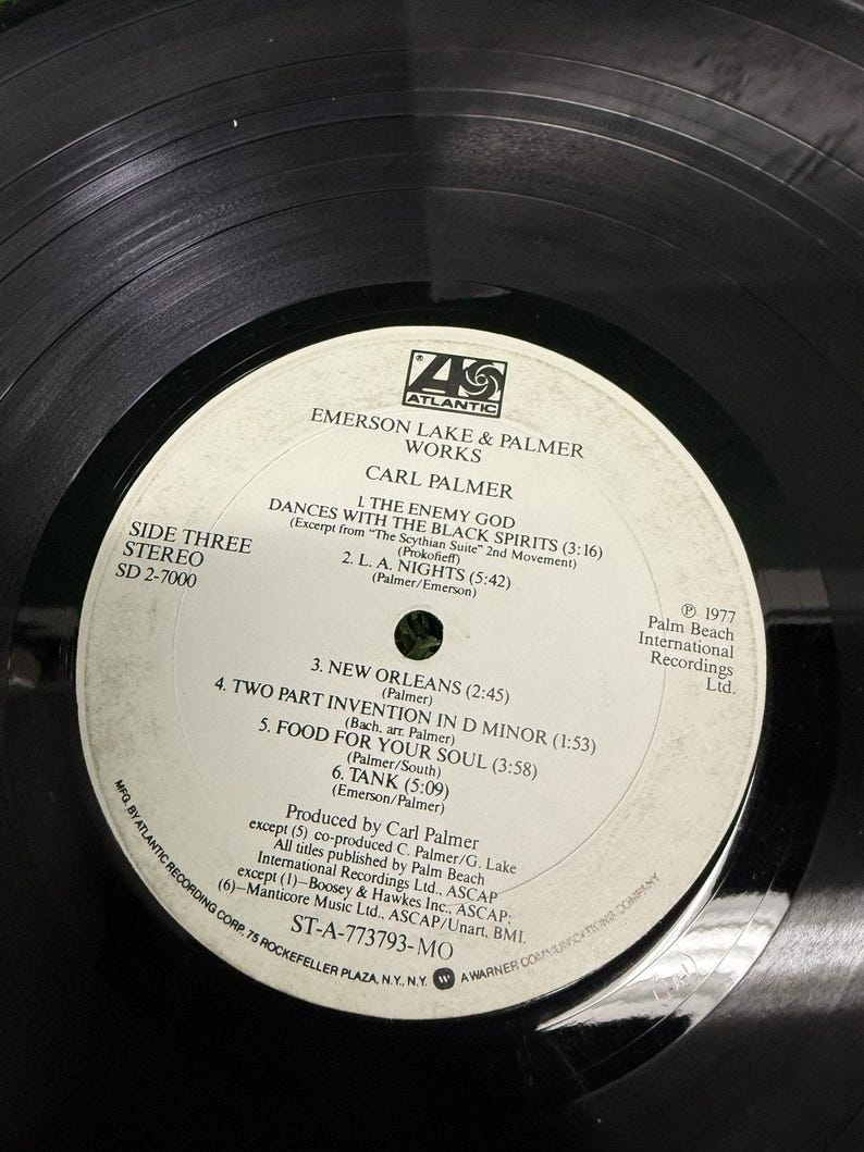 Emerson Lake & Palmer - Works SD 2-7000 Dubbel-LP Vinylskiva 1977 Atlantic bild 3