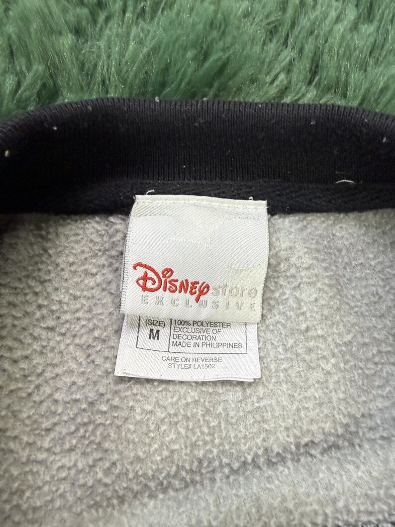 Disney Store Mickey Mouse 1928 All Around Nice Guy Grey Fleece Sweatshirt Size M image 6