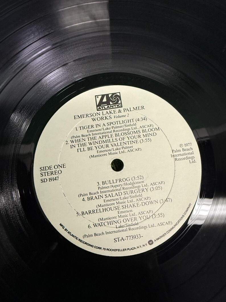 Emerson Lake & Palmer - Works SD 2-7000 Dubbel-LP Vinylskiva 1977 Atlantic bild 5