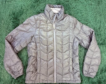 Marmot 800 Fill Dons Pufferjack Jeugdmaat S Grijs Jas Volledige Rits Warme Bubble Hike