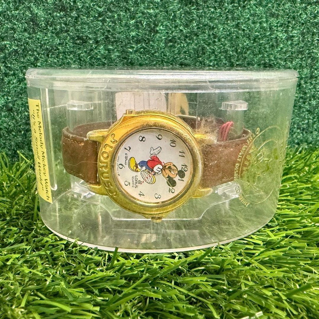 90s VTG Disney Musical Watch Women Lorus V421-0020 \