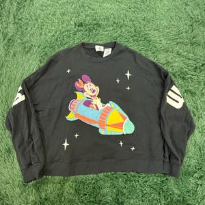 Sudadera negra mediana Disney para mujer de Minnie Mouse imagen 1