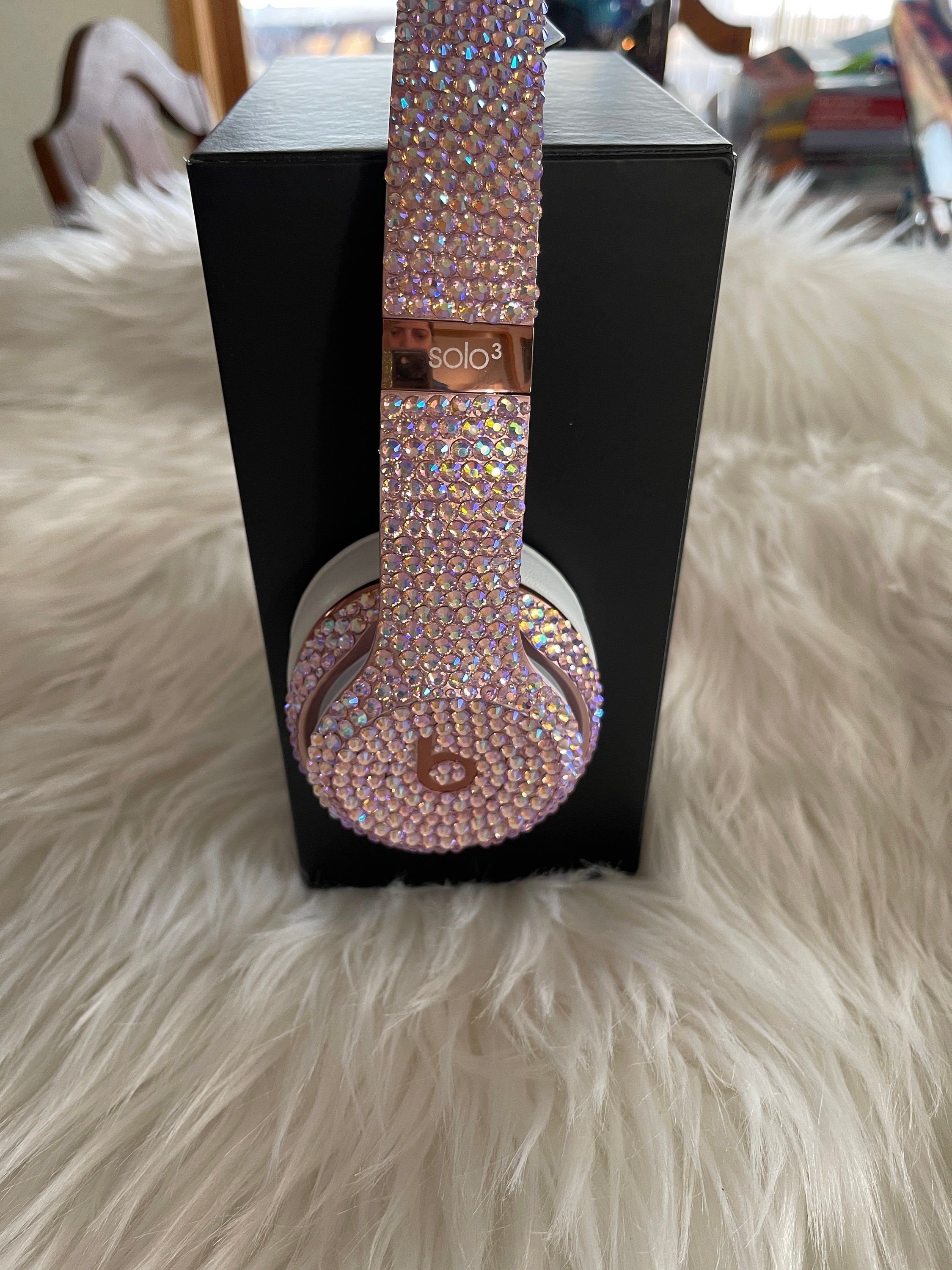 Beats Solo 3 Blinged Wireless Headphones Rhinestone Etsy