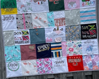 Custom Baby Clothes Memory Quilt: Heirloom Keepsake