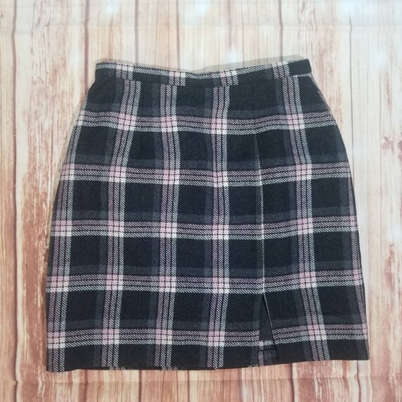 Vintage 90s Y2K 35th & 10th Mini Skirt Plaid Black/pink Grunge - Etsy