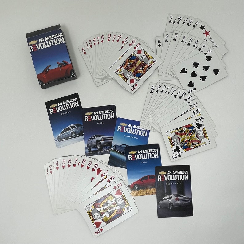 Vintage 2000s Chevy Boxed Playing Cards Promotional Swag Etsy