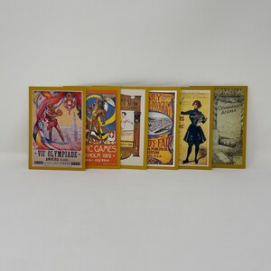 Juego de 6 tarjetas de felicitación en blanco vintage Hallmark de los años 90, colección de los Juegos Olímpicos.