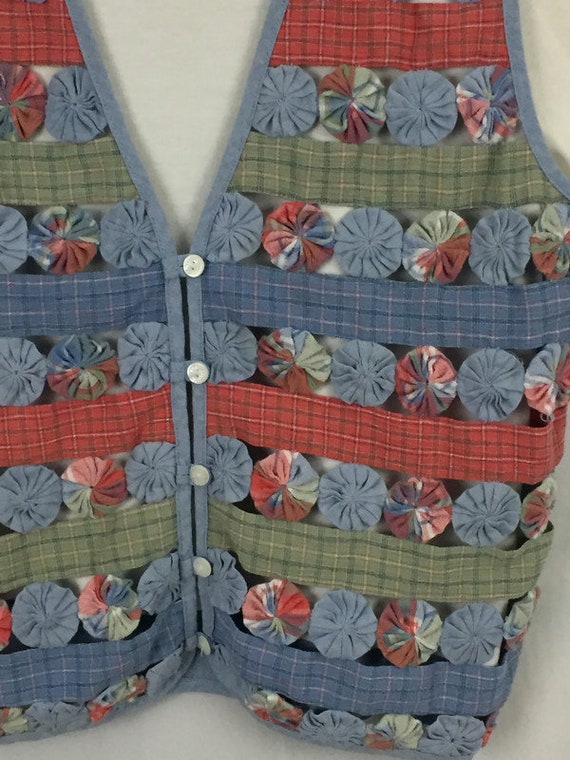 Vintage Patchwork Pinwheel Vest Koret Francisca S… - image 9