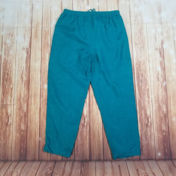 Vintage 100% Silk Green Pants Windbreaker 80's Si… - image 2