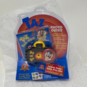 Vintage 90s Looney Tunes Taz 110 Camera Photo Outfit