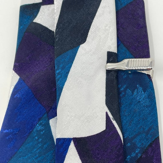 Vintage Silver Tone Solid Front Patterned Texture… - image 2