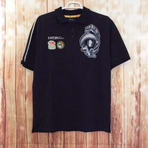 Vintage Y2K 90s Lot 29 Fire Looney Toons Polo Short Sleeve Shirt