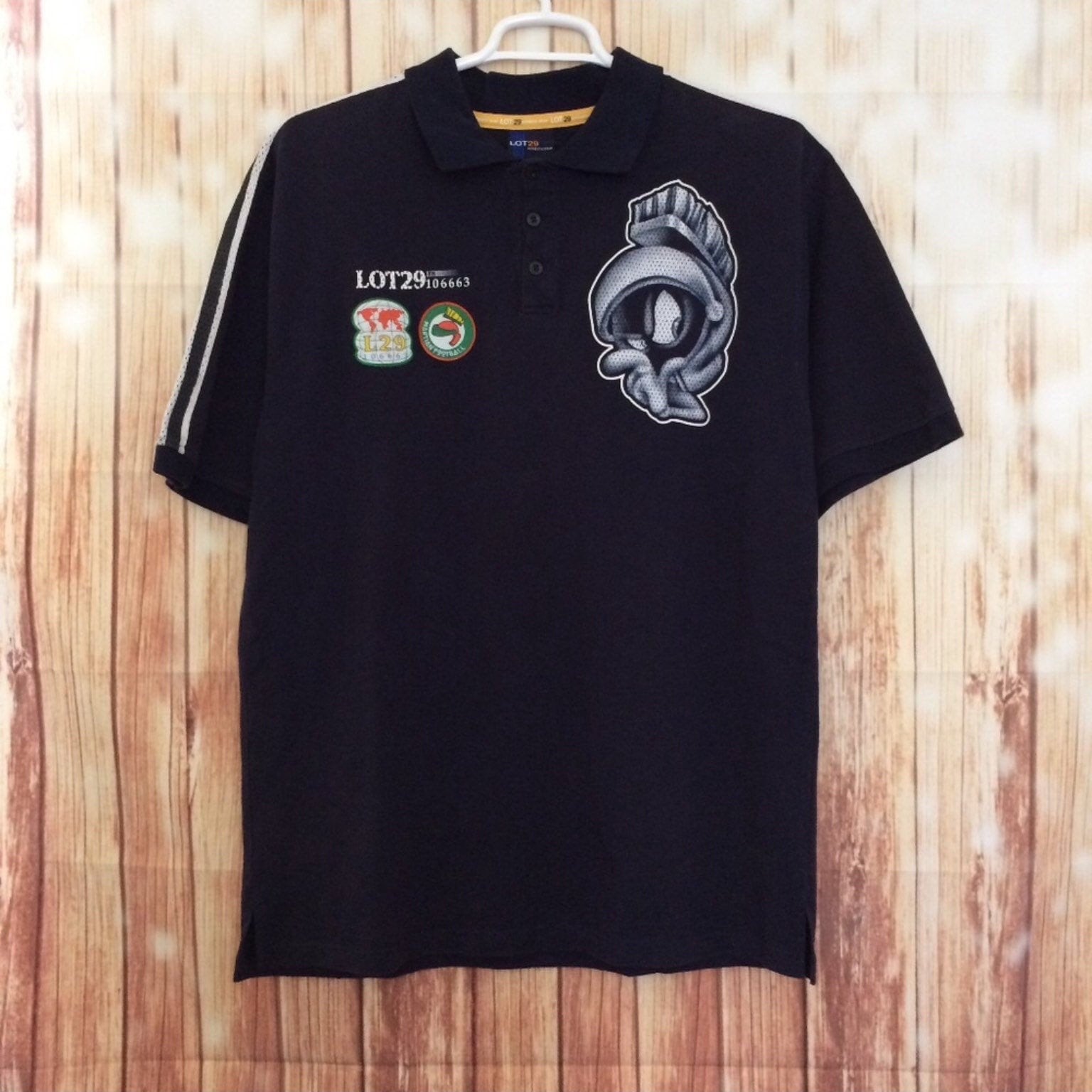 Vintage Y2K 90s Lot 29 Fire Looney Toons Polo Short Sleeve