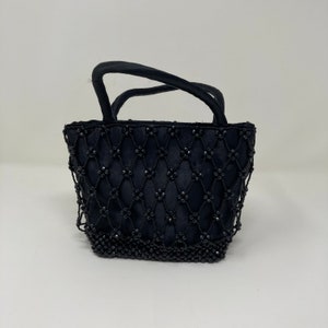 Y2K Beaded Net Mini Bag Handbag, Black Lancôme Purse image 6