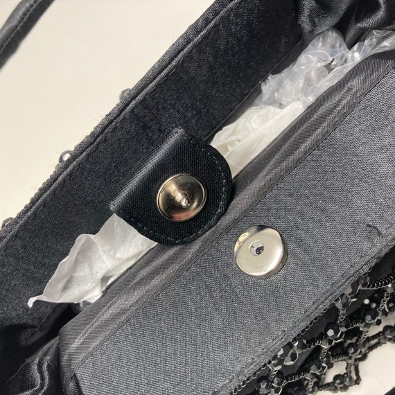Y2K Beaded Net Mini Bag Handbag, Black Lancôme Pu… - image 8