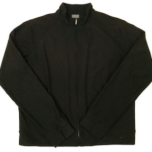 Vintage Y2k Nike Black Full Zip Jacket, Silver Tag Long Sleeve
