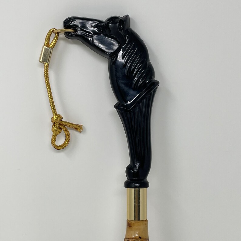 Vintage MCM Bamboo Handle Plastic Horse Head Clothes Brush Etsy