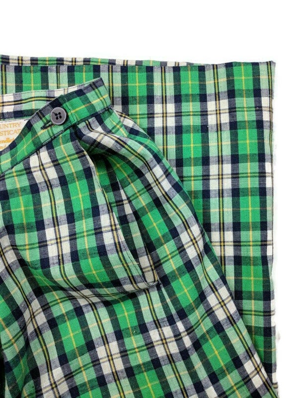 Vintage Green Blue Tartan Plaid Skirt Country Sophisticate by - Etsy