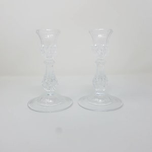 Vintage Crystal Candle Holder Set Cristal d&#39;Arques Made in France Genuine