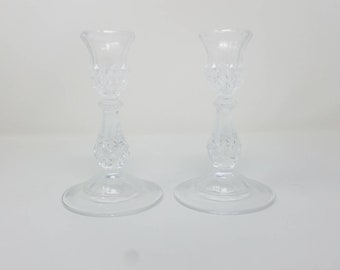 Vintage Crystal Candle Holder Set Cristal d'Arques Made in France Genuine