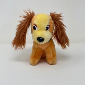 Vintage Lady Plush Animal From Disney&#39;s Lady and the Tramp, Korea Made Disney Version
