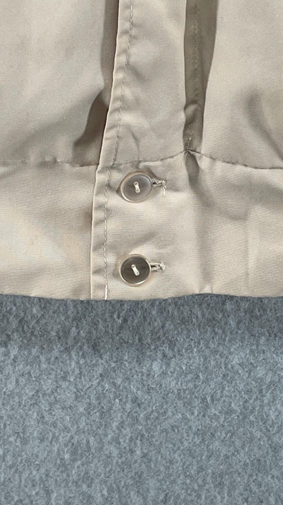 Vintage Bomber Jacket Solid Beige MC Clothing Com… - image 6