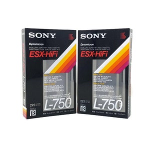 Sony ESX HiFi L-750 Lot of 2 Excellent Super Hifi Video Cassette Beta III, Blank New Sealed