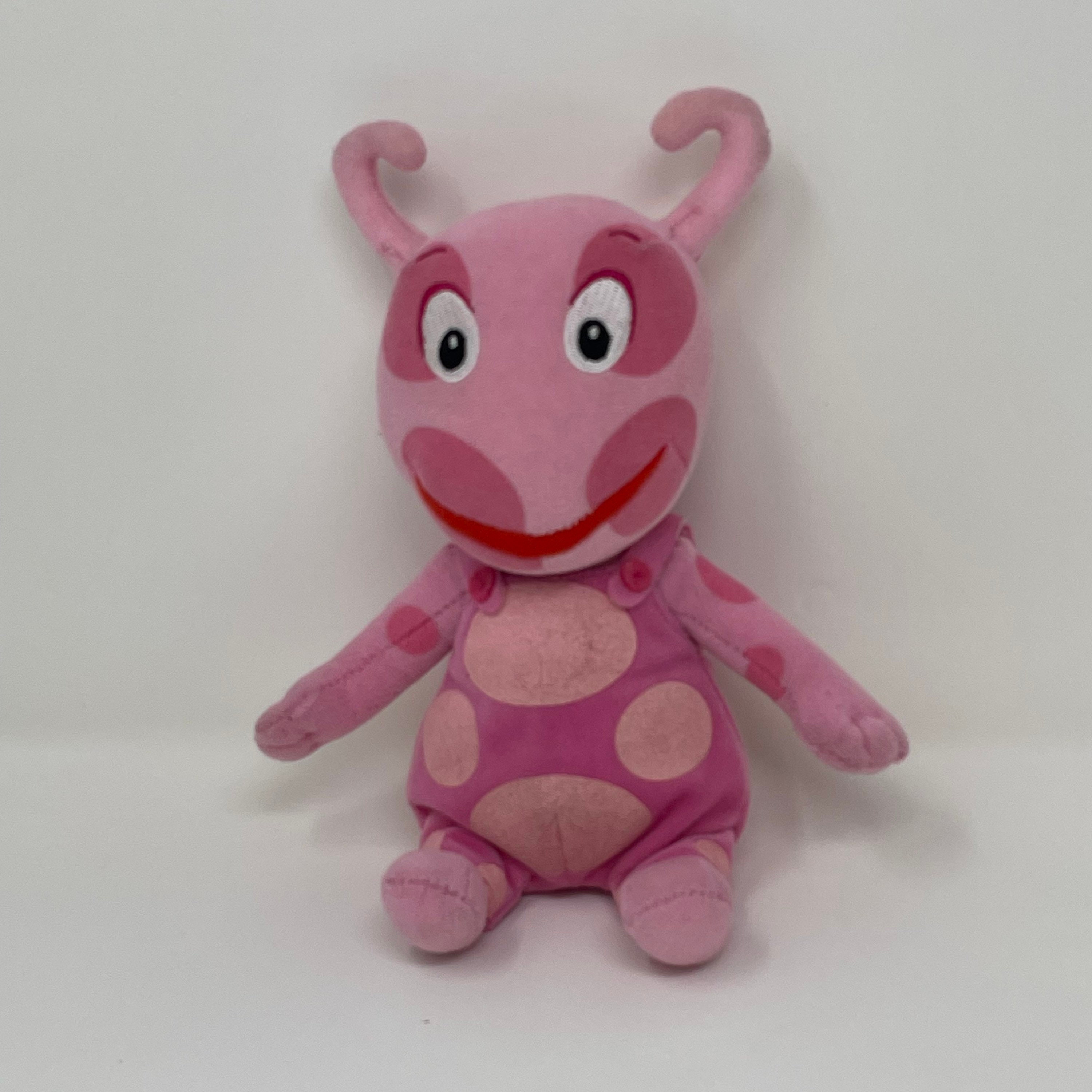 Vintage Y2K TY Backyardigans Uniqua Beanie Babies Pink Spot Plush