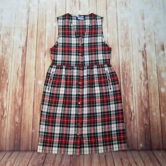 Vintage Pendleton Dress, Virgin Wool Tartan Plaid… - image 1