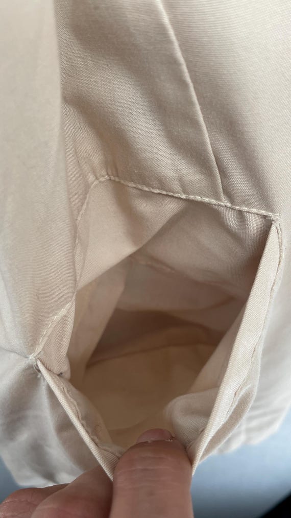 Vintage Bomber Jacket Solid Beige MC Clothing Com… - image 8