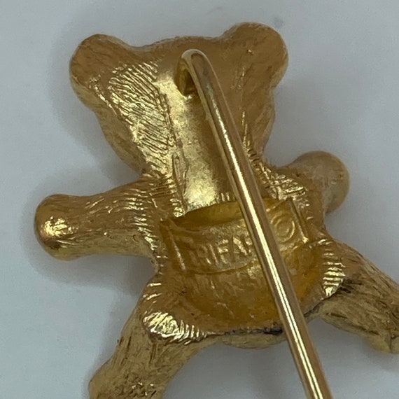 Vintage Trifari Gold Tone Teddy Bear, Metal Stick… - image 2