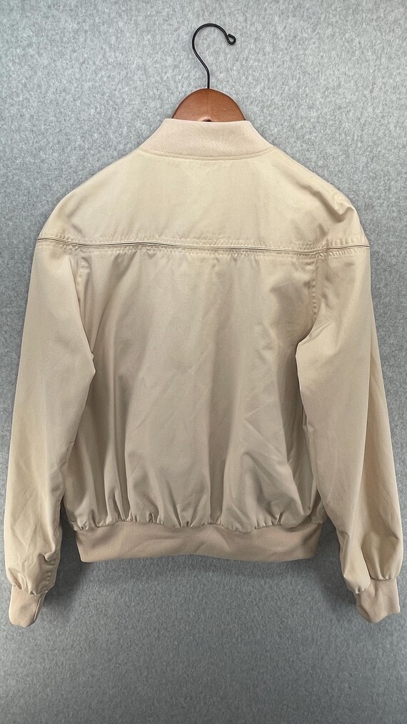 Vintage Bomber Jacket Solid Beige MC Clothing Com… - image 9
